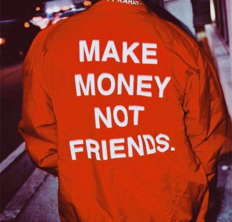 Posterfi Make Money Not Friends, Not Friends, Make Money, Money, Orange, High Quality, Red, Instagram