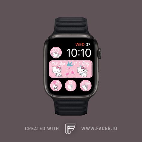 Kim - Charmmy Kitty - watch face for Apple Watch, Samsung Gear S3, Huawei Watch, and more - Facer Hello Kitty Apple Watch Face, Hello Kitty Apple Watch, Hello Kitty Watch, Charmmy Kitty, Apple Watch Faces, Huawei Watch, Watch Faces, Samsung Gear, Apple Watch