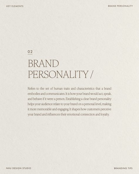 6 key elements of a brand identity ✨ - Brand story - Brand personality - Brand name - Services or products - Verbal identity - Visual identity Each of these elements should work together to create a cohesive and recognizable brand identity that effectively communicates your brand’s values and connects with your audience. If you're establishing a new business or if you're ready to level up your business, head to our bio to fill out the inquiry form ✨ . . . #branding #whybranding #modernbra... Visual Identity Moodboard, Person Branding, Branding Worksheet, Personal Branding Inspiration, Story Brand, Branding Workbook, Personal Branding Identity, Business Branding Inspiration, Brand Personality