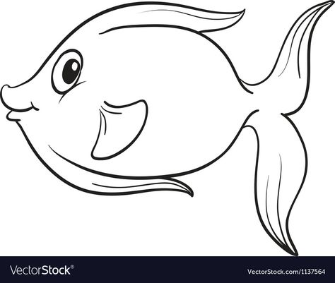 Fish Outline Drawing, Fish Outline, Outline Pictures, Fish Sketch, Image Of Fish, Alphabet Drawing, Animal Outline, Outline Images, Kids Worksheets