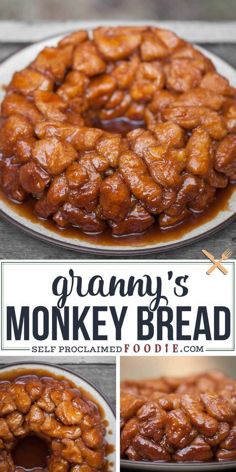 Monkey Bread Recipe, Canned Biscuits, Breakfast Sweets, Monkey Bread, Köstliche Desserts, Bread Recipes Homemade, Breakfast Time, Biscuit Recipe, Breakfast Dishes