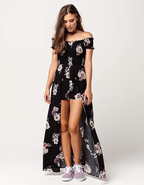 Romper Dress Formal, Rompers For Teens, Maxi Romper Dress, Off The Shoulder Romper, Off Shoulder Romper, Maxi Romper, Boho Romper, Teen Girl Dresses, Floral Print Rompers