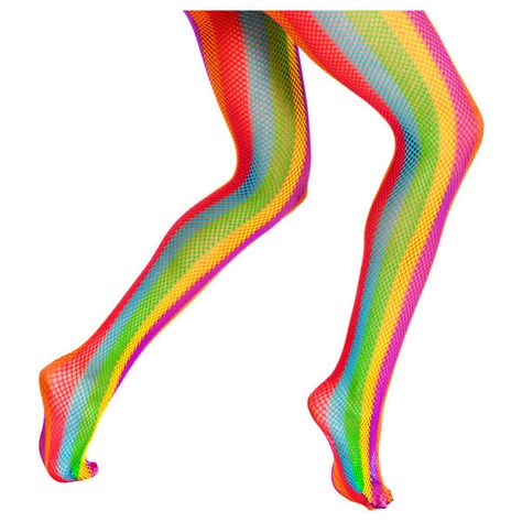 Adult Rainbow Fishnet Tights ($6.35) ❤ liked on Polyvore featuring intimates, hosiery, tights, fishnet tights, fishnet stockings, striped tights, fishnet hosiery and rainbow striped tights Camping Clothing, Colored Tights Outfit, Striped Stockings, Dance Wear Ballet, Striped Tights, Dance Tights, Rainbow Outfit, Colored Tights, Dance Clothes