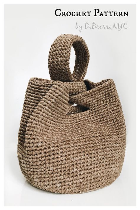 Bucket Bag Pattern, Modern Haken, Tote Crochet, Crochet Unique, Japanese Knot Bag, Shoulder Bags Pattern, Crochet Bag Pattern Free, Bag Pattern Free, Crochet Handbags Patterns