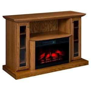 Select Options For Amish Elizabethtown Classic 54" Electric Fireplace TV Stand (ID: 53143) Electric Fireplace Ideas Living Rooms, Electric Fireplace Entertainment Center, Led Fireplace, Fireplace Entertainment Center, Fireplace Shelves, Fireplace Entertainment, Electric Fireplace Tv Stand, Quarter Sawn White Oak, Maple Cabinets