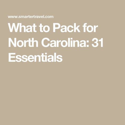 What to Pack for North Carolina: 31 Essentials North Carolina Outfits, North Carolina Winter, Ashville North Carolina, Visit North Carolina, Spring Packing, Flight Essentials, Travel Clothes, Winter Packing, Crossbody Bags For Travel