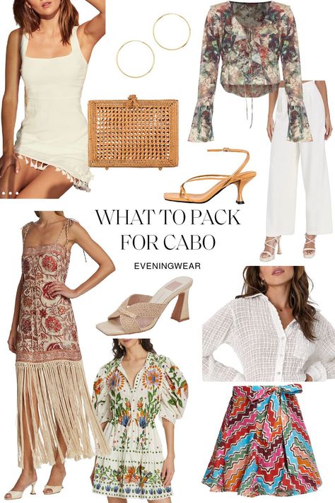 Headed to Cabo? Sharing a Cabo packing list complete with outfit ideas you can shop for swimwear, dinner dresses, and casual vacation looks. Visit the link to shop my outfits and get a packing checklist, whether you’re headed to quiet San Jose del Cabo or rowdy Cabo San Lucas! Cabo Outfits For Women, Cabo Winter Outfits, All Inclusive Dinner Outfit, Cabo Packing List, Outfits For Cabo San Lucas, What To Wear In Cabo San Lucas, Cabos Outfits, Outfits For Cabo, Cabo Outfit Ideas