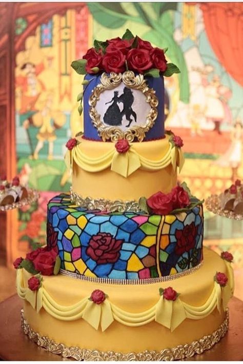 Cake Beauty And The Beast, Belle Cupcakes, Beauty And The Beast Quinceanera, Beauty And The Beast Wedding Cake, Beauty And The Beast Quince, Beauty And The Beast Cake, Beauty And The Beast Wedding Theme, Beauty And Beast Birthday, Quince Cake