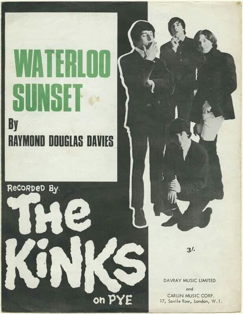 Waterloo Sunset, Nate The Great, Ray Davies, You Really Got Me, Guy Ritchie, The Kinks, Uk Music, Sometimes I Wonder, Collage Background