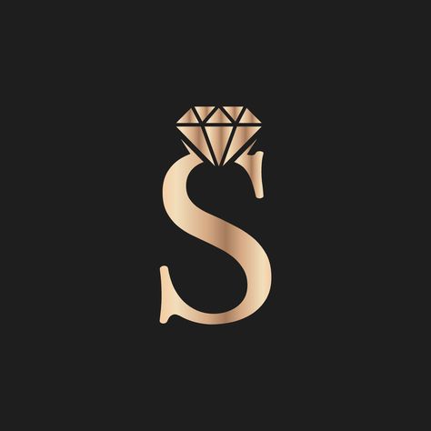 S Symbol Letter, Diamond Logo Design, S Symbol, Shine Logo, Jewelry Mood Board, S Letter Logo, Diamond Symbol, Jewelry Logo Design, Letter Art Design