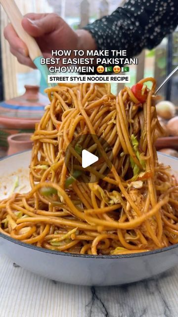 LONDON FOODEE | Halal Food on Instagram: "HOW TO MAKE THE BEST EASIEST PAKISTANI CHOWMEIN (CHINESE STYLE NOODLES) STREET STYLE RECIPE 😍🇵🇰😍🇵🇰!!

Let’s just get this clear first, this is not an authentic Chowmein, Chinese people will probably scream if they saw this but this is how they make it in Pakistan. Not traditional but definitely delicious 😋! It is more of an interpretation of Chinese cuisine rather than authentic.

This style of food rose to prominence in the 90’s and is typically found at stalls & restaurants in Pakistan. The style of cooking is super quick, easy and uses ingredients typically found in a South Asian household.

So let’s get onto my chicken noodle recipe:

STEPS:
1. Boil pasta noodles/spaghetti and set aside.
2. In a little oil, stir fry onions, green onions, Chowmein Chinese, Asian Household, Sliced Cabbage, Stir Fried Vegetables, Noodle Recipe, Chicken Noodle Recipes, Halal Food, Chinese People, Halal Recipes