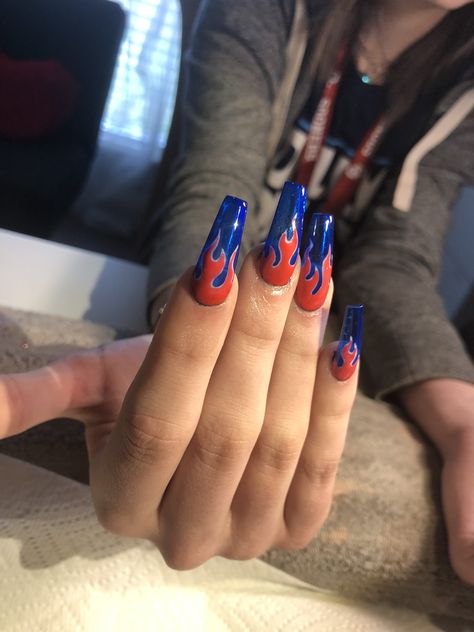 UR FAV NAIL TECH KAYNAILEDIT on Twitter: "🔥🔥 Inspo was a photo client brought from Pinterest… " Wedding Nail Polish, Tiger Nails, Summer Nails Beach, Red Nail, Summer Nails Colors, Nail Polish Designs, Dream Nails, Fire Nails, Nail Art Summer