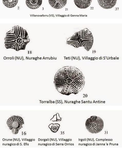 Sharing a post from FB page : STORIA DELLA CUCINA DI SARDEGNA : “In the Nuragic civilization, it was a tradition to brand bread with terracotta paint with geometric motifs. These motifs were not decorative, and often the engravings were solar and lunar calendars, which provoked the rhythm of nature and harvest. In ancient times, nature was as sacred as it could be, and like a deity, the Sardinians thanked her by imprinting rhythms and symbols on what they created. Sa pintadera was the stamp ... Nuragic Civilization, Terracotta Paint, Lunar Calendar, Geometric Motifs, Fb Page, Ancient Times, Solar, Bread, Stamp