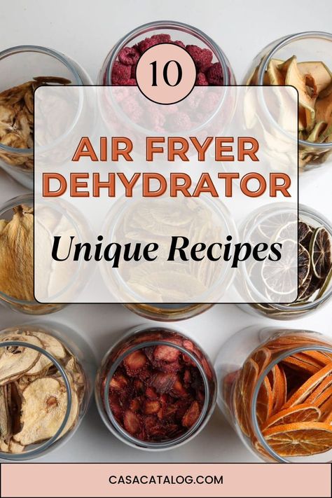 Explore 10 unique Air Fryer Dehydrator recipes that'll tantalize your taste buds. From savory to sweet, discover a world of culinary delights! #UniqueRecipes #AirFryerAdventure Air Fryer Dehydrator Recipes, Dehydrating In Air Fryer, Dehydrator Recipes Fruit, Convection Oven Recipes, Healthy Air Fryer, Dehydrated Fruit, Air Fryer Healthy, Air Fryer Recipes Easy, Air Fryer Recipes Healthy