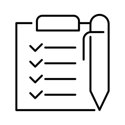 checklist clipboard with pen Icon outline Pen Icon, The Checklist, Clipboard, Premium Vector, Icon Design, Vector Art, Vector Free, Pen, Clip Art