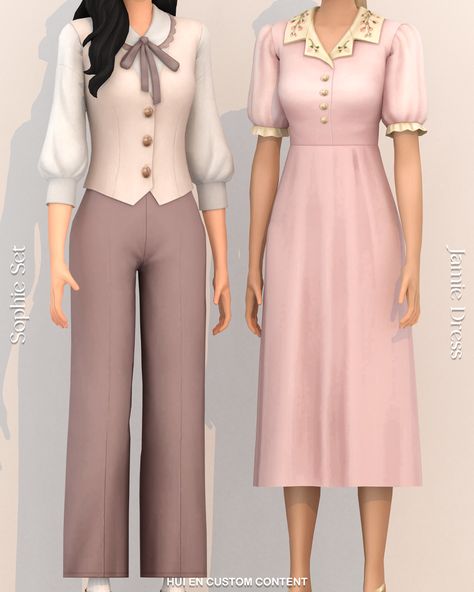 1950s Fashion Women Casual, 1920s Skirt, Sims 4 Custom Content Patreon, 1950s Fashion Women, Sims 4 Decades Challenge, Sims 4 Challenges, Sims Packs, Sims 4 Anime, The Sims 4 Custom Content