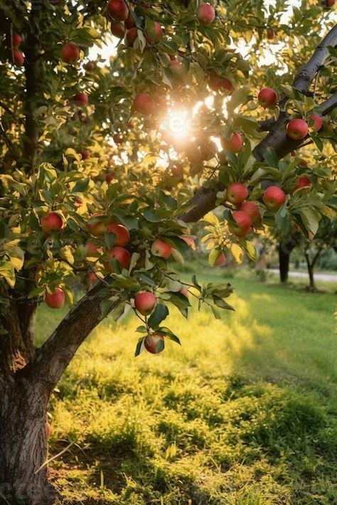 AI Generative Apple tree malus domestica laden with fruits Apple Tree Photography, Plant Notes, Secret Forest, Forest Pictures, Capturing Moments, Tree Photography, Forest Flowers, Tree Forest, Composition Notebook