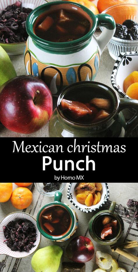 A mexican fruit punch recipe that is great for chritsmas! Hot Fruit Punch Mexican Christmas, Mexican Punch Recipe Holidays, Mexican Christmas Punch Recipe, Mexican Christmas Punch, Mexican Ponche Recipe, Mexican Punch Non Alcoholic, Mexican Christmas Drinks, Mexican Punch Recipe, Mexican Fruit Punch