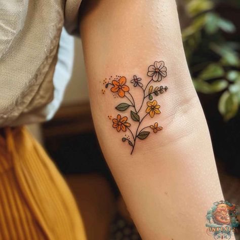 Simple Pumpkin Tattoo, Autumnal Tattoo, Fall Board, Pumpkin Tattoo, Pretty Hand Tattoos, Flash Tattoos, Fall Flower, Tattoos Ideas, Pretty Tattoos