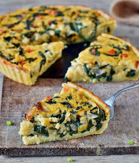 Quiche Dinner, Quiche Spinach, Vegan Quiche, Vegan Spinach, Spinach Quiche, Quiche Recipe, Savory Vegan, Quiche Recipes, Vegan Foods