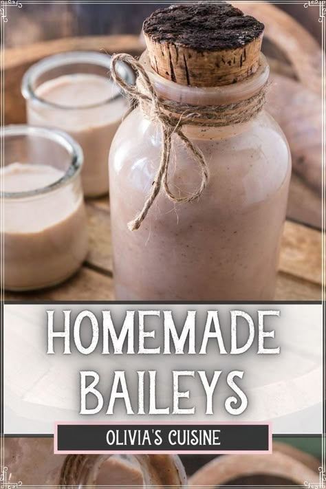 Diy Baileys Irish Cream, Baileys Recipes Drinks, Homemade Baileys Irish Cream, Homemade Liqueur Recipes, Baileys Irish Cream Recipes, Infused Food, Homemade Liqueur, Irish Cream Recipe, Homemade Baileys