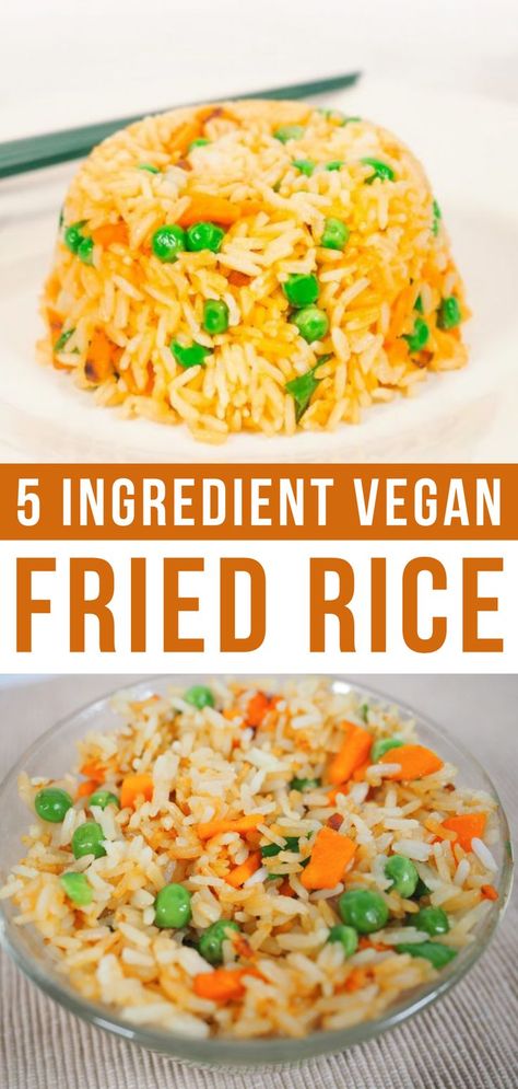 Egg Free Fried Rice, Vegan Veggie Fried Rice, Daniel Fast Fried Rice, Easy Vegan Fried Rice, No Egg Fried Rice, Vegan Vegetable Fried Rice, Vegan Rice Recipes Healthy, Rice Recipes Without Meat, Eggless Fried Rice