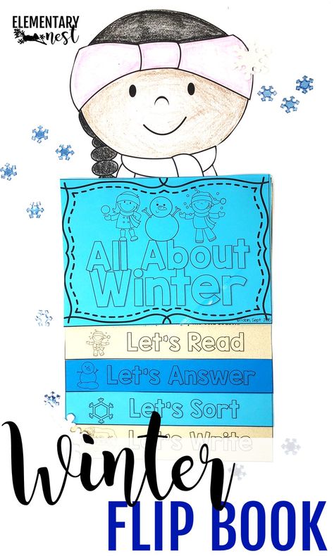 Winter Crafts and More - Elementary Nest Winter Reading Activities, Themed Lesson Plans, Mlk Crafts, Mini Flip Book, Simple Art Activity, Snowman Writing, Winter Math Centers, Mlk Jr Day, Winter Lesson Plan