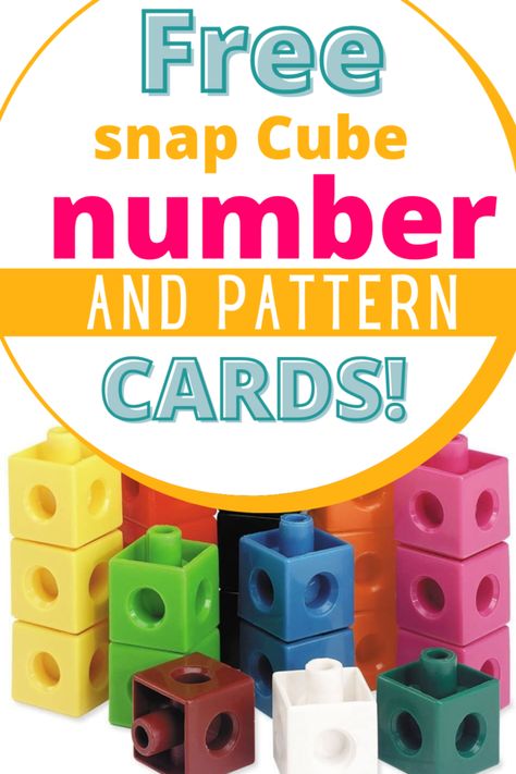 Math Pattern Activities 2nd Grade, Math Cube Activities Preschool, Snap Cube Patterns Printables Free, Unifix Cube Activities Preschool, Cube Blocks Ideas, Mathlink Cubes Printables, Mathlink Cubes Activities, Unifix Cube Activities, Number Pattern Activities