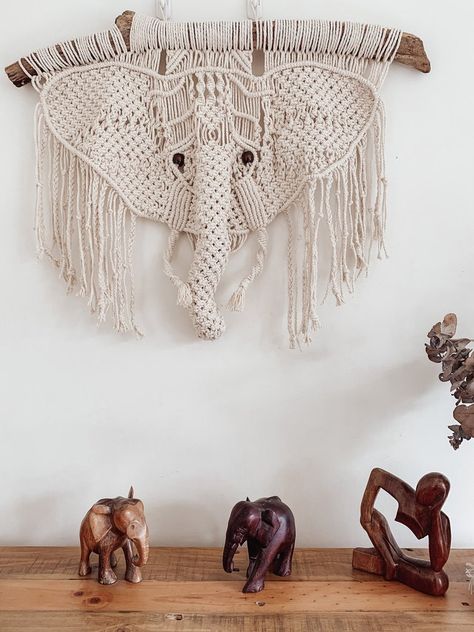 Macrame Pattern I BABAR I Macrame Elephant Animal Macrame | Etsy Animal Macrame, Macrame Elephant, Macrame Animals, Elephant Wall Hanging, Macrame Nursery, Art Macramé, Tutorial Macramé, Free Macrame Patterns, Macrame Knots Pattern