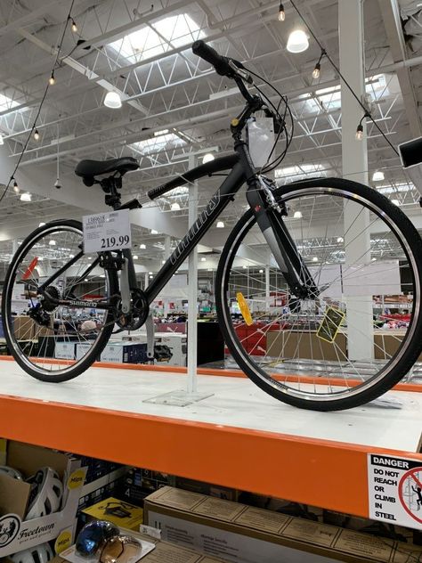 Costco sells the Infinity Boss Three Hybrid Bike for $219.99. Scroll down for photos. Costco has sold hybrid bikes like this the last several years. They just put them on the shelves again here a few weeks ago. This was located next to all the other workout equipment. This bike is a hybrid. It's a little bit mountain bike & a little bit road bike. It would be great for getting around in the city. #costco #hybridbike #infinitybikeshop Hybrid Bikes, Workout Equipment, Hybrid Bike, The Infinity, Bike Shop, Road Bike, Mountain Bike, No Equipment Workout, Mountain Biking