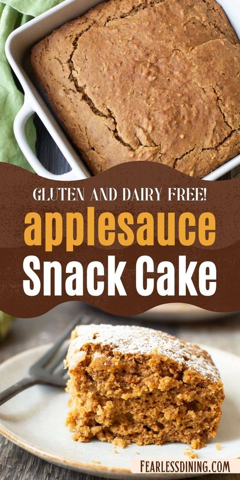 Gluten Free Applesauce Cake Recipe, Paleo Applesauce Cake, Gluten Free Cinnamon Apple Cake, Healthy Apple Sauce Cake, Best Applesauce Cake Recipe, Gf Applesauce Cake, Easy Gluten Free Cupcakes, Apple Cake Gluten Free, Gluten Free Grain Free Desserts