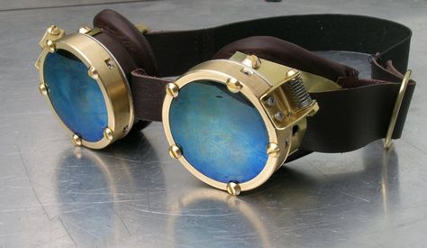 Blue Goggles Inventor Oc, Goggles Aesthetic, Horuss Zahhak, Armor Real, Diving Goggles, Steampunk Aesthetic, Dark Cyan, Ghost Light, Steampunk Goggles