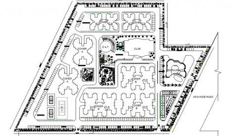 Group housing plot layout file #cadbull #autocad #floorplan #layout #section #caddetail #caddrawing #floorplan #architecture #houseplan #grouphouseplan #housing #layout Housing Society Site Plan, Group Housing Site Plan, Site Plan Layout, Group Housing, Site Development Plan, Residential Building Plan, Social Housing Architecture, Site Plan Design, Cluster House