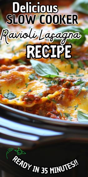 Slow Cooker Ravioli Lasagna Crockpot Ravioli Lasagna, Slow Cooker Ravioli Lasagna, Slow Cooker Ravioli, Crockpot Ravioli, Ravioli Sauce, Cheesy Lasagna, Garlic Chicken Stir Fry, Ravioli Lasagna, Slow Cooker Lasagna