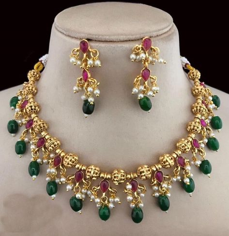 griiham__jewels . How to purchase ? . Buy now at 1606/- https://www.griiham.in/products/copy-of-gold-plated-navratna-stone-necklace-set-15491n . whats up 70220 03681 . To Join Whats up Group - https://chat.whatsapp.com/KPUiahwylYm9QdgMtP49jk . Link posted in our bio/ kindly dm for link . For More Collections - www.griiham.in #jewellery #jewelry #shotnecklace #jhumki Navratna Pendant, Emerald Design, Neck Pieces Jewelry, Stone Necklace Set, Indian Jewelry Sets, Beads Jewellery, Ruby Emerald, Gold Jewellery Design Necklaces, Neck Piece