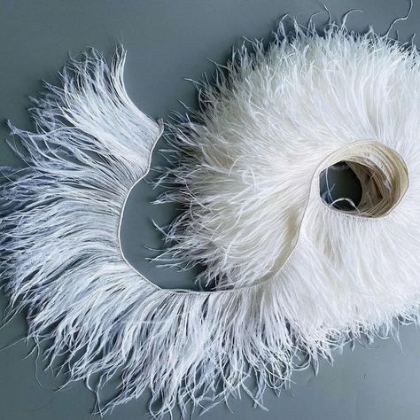 High Quality Ostrich Feather Trim Fringe Natural White Feather Ribbon Trimming for Party Dress Sewing Wedding Accessories 1 M Ostrich Feather Trim, Feather Wedding, White Feather, Feather Trim, Ostrich Feather, White Feathers, Ostrich Feathers, Ribbon Trim, Sewing Dresses