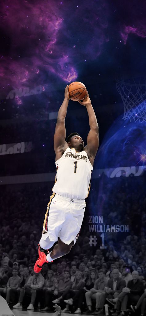 New Orleans Pelicans player Zion Williams Wallpaper. NBA Player, Forward for the NOLA Pelicans. Zion Williams Galaxy Background, Zion Williams Space Background New Orleans Pelicans Wallpaper, Zion Williamson Wallpaper, Wallpaper Nba, Punk Logo, Mouth Mask Fashion, Zion Williamson, Space Background, Mask Fashion, Nba Wallpapers