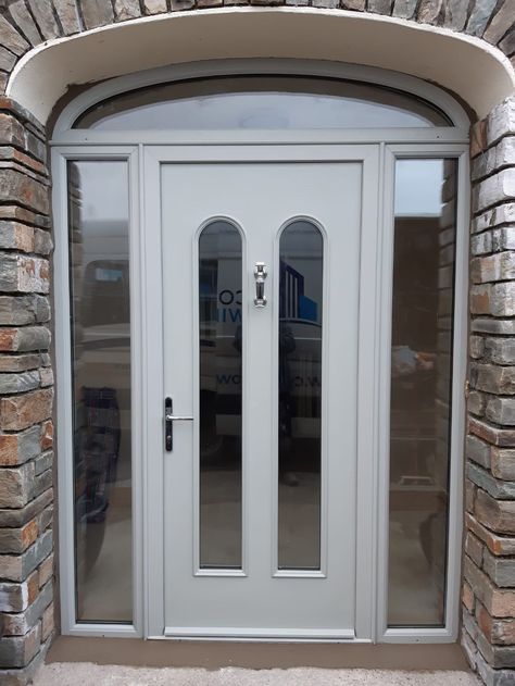 The Palladio Composite Door is the best door on the market today. The strength, durability and beauty of the door are unmatched. Visit Costello Windows to see more. Upvc Porches, Palladio Doors, Stairs And Hallway Ideas, Front Doors Uk, House Finishes, Composite Doors, Best Front Doors, Contemporary Front Doors, Bungalow Exterior