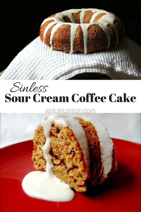 Sinless Sour Cream Coffee Cake Cinnamon Streusel Coffee Cake, Banana Coffee Cakes, Cinnamon Crunch, Pumpkin Bundt Cake, Pumpkin Coffee Cakes, Sour Cream Coffee Cake, Sour Cream Cake, Pumpkin Coffee, Coffee Cake Recipes