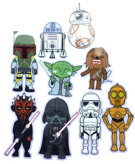 2card 9figure in 1card Lovely Starwar Cartoon PVC sticker 16*16cm star wars Bubble stickers Star Wars Sewing, Star Wars Cartoon, Star Wars Stickers, Master Yoda, Sticker For Laptop, Bubble Stickers, Jedi Knight, Star Wars Birthday, New Star Wars