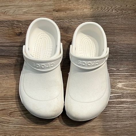 Crocs. Wore in nursing school. Good condition Crocs For Nurses, Nurse Crocs, Nursing Crocs, Crocs Shoes, Nursing School, Mary Jane Sneaker, Nursing, Clogs, Conditioner