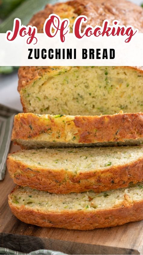 Joy Of Cooking Zucchini Bread​ Super Moist Zucchini Bread Recipe, Easy Moist Zucchini Bread, Zucchini Bread Recipe Easy, One Zucchini Recipe, Easy Zucchini Bread Recipes Quick, Peanut Butter Chocolate Chip Zucchini Bread, Buttermilk Zucchini Bread Recipe, Zuccinni Recipe, Zucchini Recipes Bread