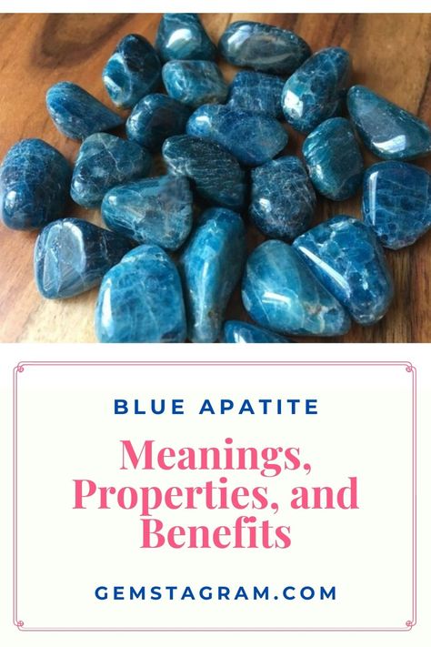 Blue apatite –a stone that stimulates spiritual attunement and deep meditation. #crystalsandstones #healingcrystalsandstones #crystallovers Blue Apatite Crystal Meaning, Blue Apatite Meaning, Apatite Crystal Meaning, Apatite Meaning, Crystals Meanings, Stone Meanings, Crystal Magick, Best Healing Crystals, Blue Apatite Crystal