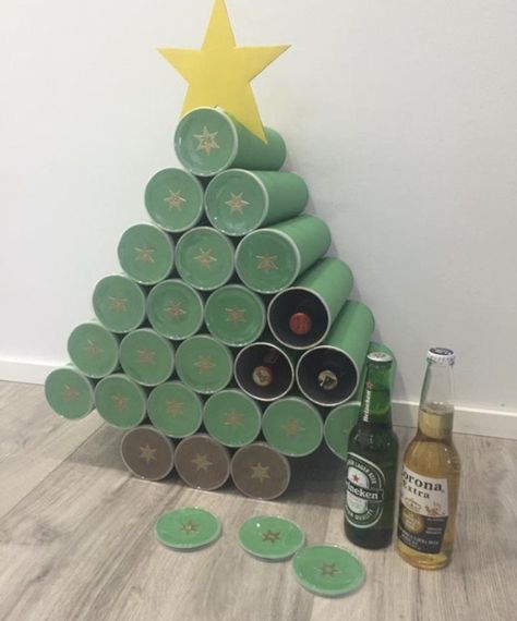 Beer Advent Calendar Diy, Craft Beer Advent Calendar, Joululahjat Diy, Beer Advent Calendar, Wine Advent Calendar, Tea Advent Calendar, Homemade Advent Calendars, Christmas Tree Advent Calendar, Christmas Advent Calendar Diy