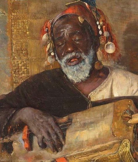 gnawa #gnaou Orientalist Art, Musician Art, Islamic Paintings, Black Artwork, European Art, Art Historian, African History, Sacred Art, Old Master