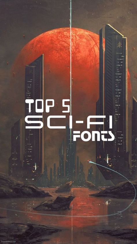 Top 5 Sci-Fi Fonts Sci Fi Typography Design, Sci Fi Lettering, Sci Fi Poster Design, Scifi Graphic Design, Scifi Typography, Sci Fi Typography, Scifi Font, Sci Fi Graphic Design, Sci Fi Names