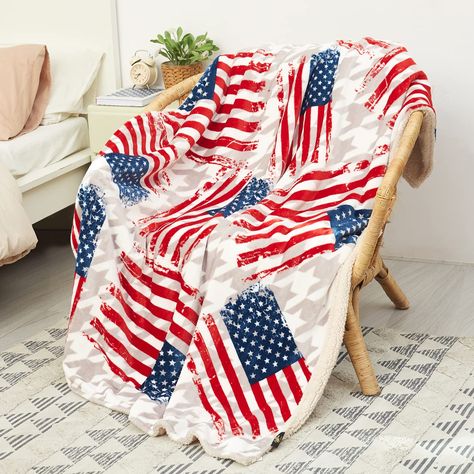 PRICES MAY VARY. A patriotic blanket,showcase your patriotic loyalty with this ultimate cozy Catalonia American USA Flag Blanket. Wonderful as a gift for the Holidays: 4th of July Independance day, Memorial Day,Veterans Day,Labor day,Father's Day,Thanksgiving Day,Christams. This is a great accessory for bed or sofa around the house, accent your home or occasion with a traditional simple design and nationalism. Made of material is exceptionally warm and is also lightweight, and hypoallergenic, th Mother Days Gift, Waterproof Blanket, Oversized Throw Blanket, Independance Day, Blue Throw Blanket, Fourth Of July Decor, Blanket For Couch, Sherpa Throw Blankets, Gifts For Veterans