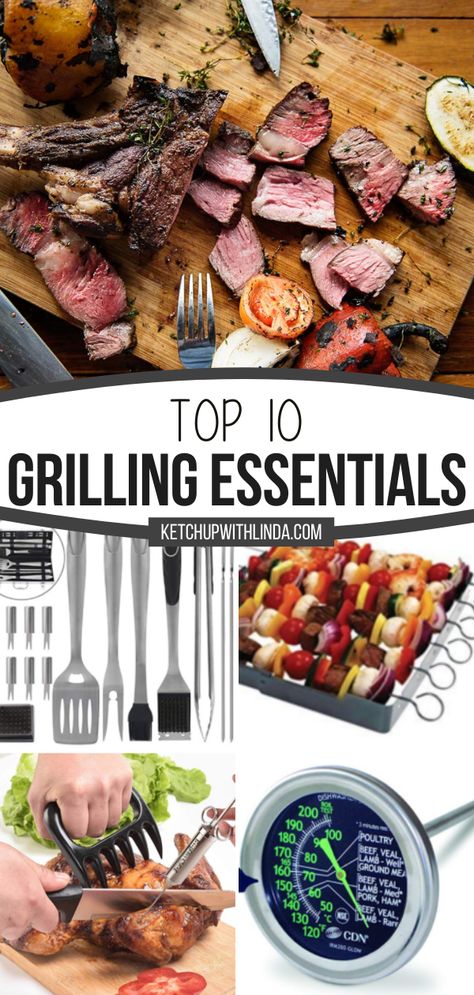 Think you have everything you need for grilling up delicious food? Check out the Top 10 Grilling Essentials! Whether you are grilling for one or for a crowd, this roundup of accessories that you should have in handy will help make your summer barbecue ideas easier! Barbecue Ideas, Grilled Vegetable Recipes, Grilling Essentials, Foil Dinners, Easy Grilling Recipes, Homemade Barbecue Sauce, Easy Homemade Recipes, Grilled Veggies, Delish Recipes