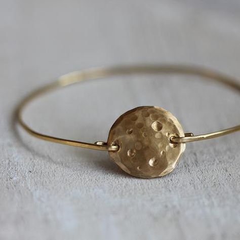 Moon bangle Hand Forged Bracelets As Gift, Hand Forged Round Bracelets As Gift, Hand Forged Adjustable Round Bangle, Adjustable Hand Forged Bangle, Adjustable Hand Forged Round Bangle, Minimalist Hammered Bangle As Gift, Minimalist Hammered Round Bangle, Minimalist Round Hammered Bracelet, Minimalist Hand Forged Bracelets