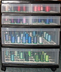 Sewing Room Storage, Room Organisation, Thread Organization, Spool Holder, Thread Storage, Sewing Room Design, Sewing Room Decor, Sewing Supplies Storage, Machine Embroidery Thread